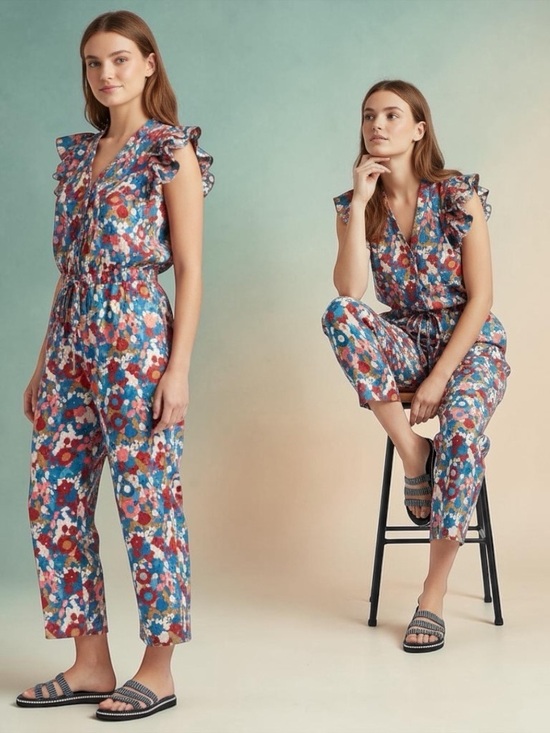 Olivia James Pants - NWT Olivia James The Label Women’s Floral Print Charlotte Jumpsuit Size Medium